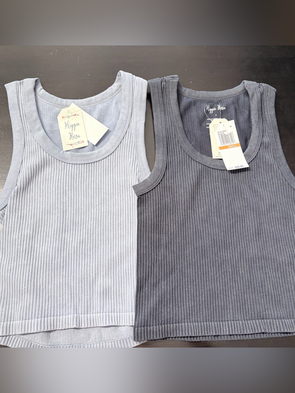 TWO Hippie Rose Ribbed Scoop Neck Tank